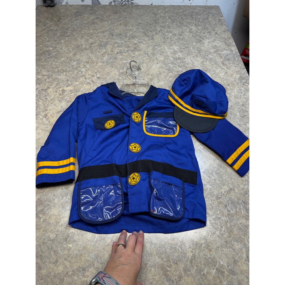 Melissa & Doug Police Officer Role Play Costume Set Blue Kids Ages 3-6 4835